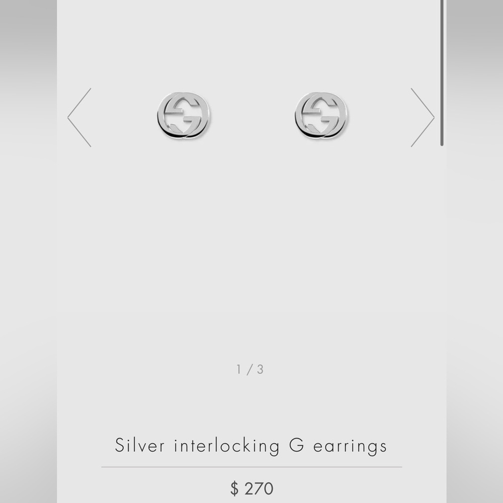 Authentic Gucci gg stud earrings